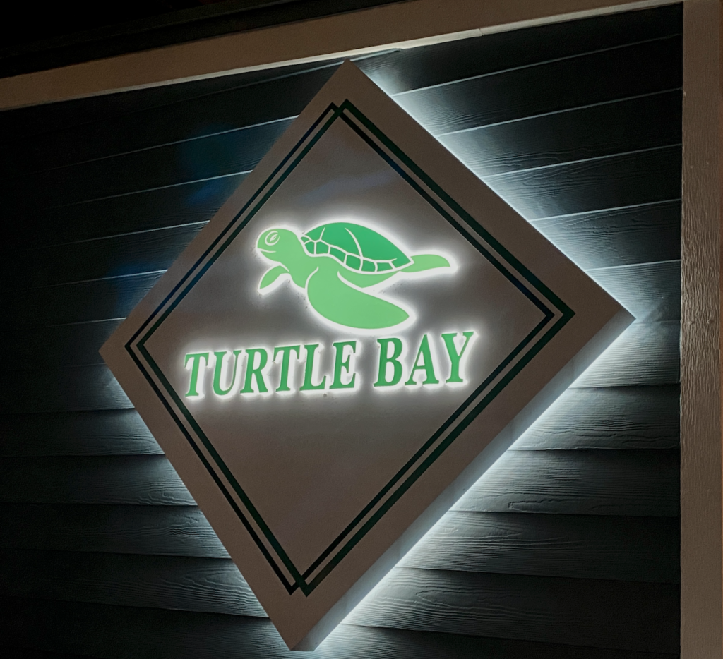 A custom commercial halo light sign shop in Port Charlotte